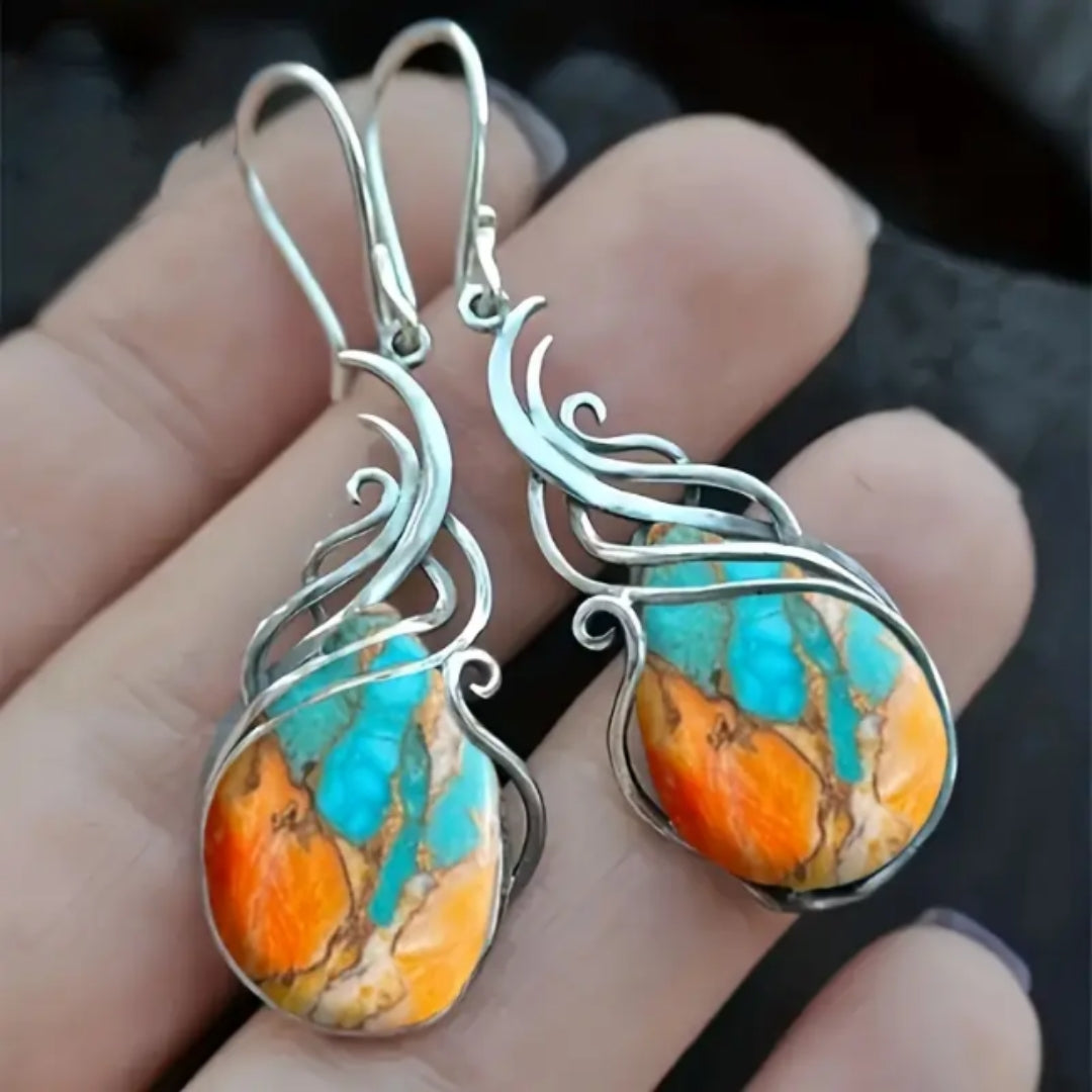 Stunning Gemstone Drop Earrings