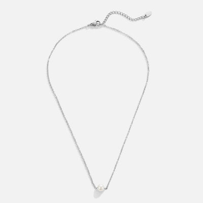 Solitaire Silver Bead Necklace