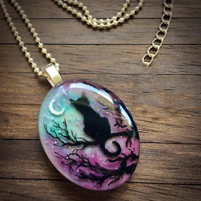 '星空之夜' 可愛貓咪項鍊